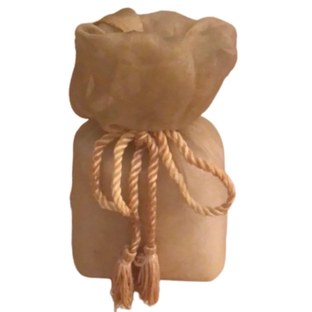 GOLDEN BAG WITH BATH SALTS • TASSEL TIE • UNOPENED